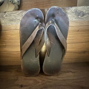 Flojos Dark Brown Wedge Sandals